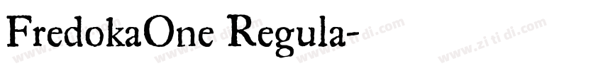 FredokaOne Regula字体转换